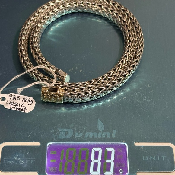 John Hardy 16” 18k/.925 Chain Necklace 8mm - Picture 4 of 4